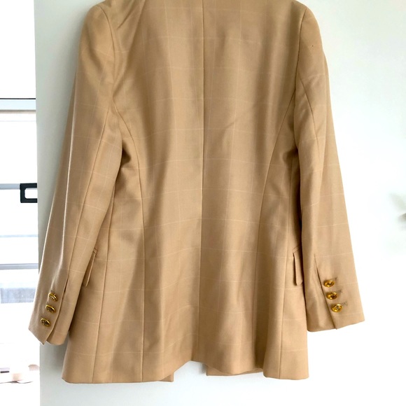 Vintage 100% Cashmere Escada Grid Oversized Blazer - Picture 4 of 6